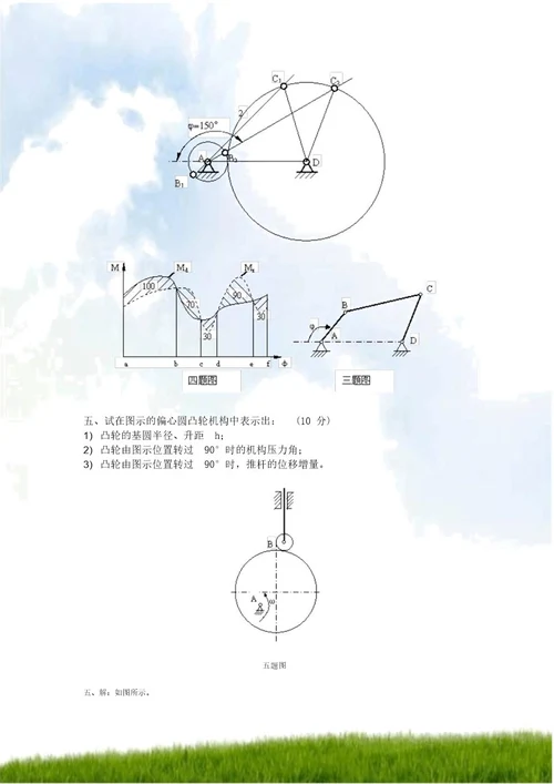 机械原理模拟试卷一和答案