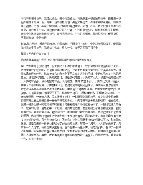 可爱的小狗作文700字