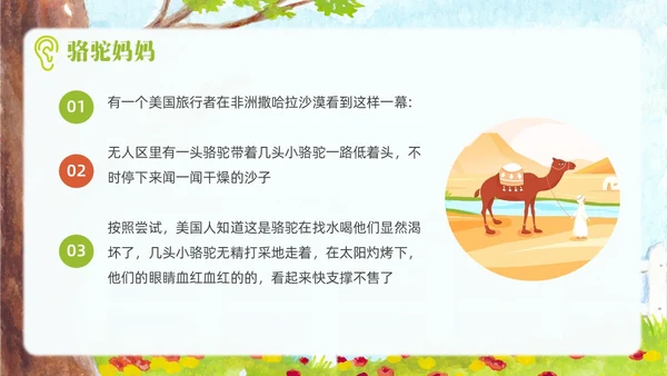 小清新插画风学会倾听收获颇丰幼儿园小学主题班会PPT课件