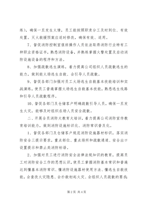 生产企业消防安全20XX年工作计划.docx