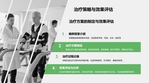 绿色商务风典型病例汇报与总结PPT模板