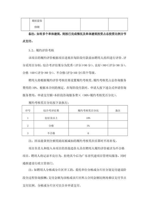 监理全过程工程咨询服务费明细及支付方式