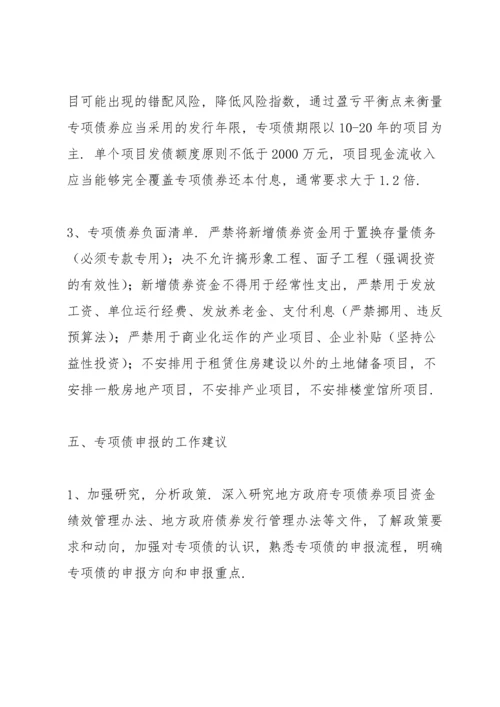 项目谋划专项债申报汇报.docx