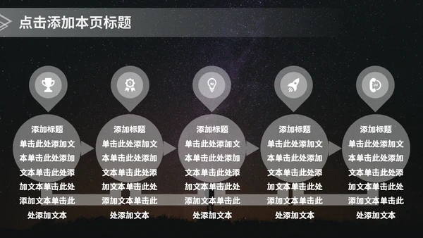 星空主题商务汇报通用PPT模板
