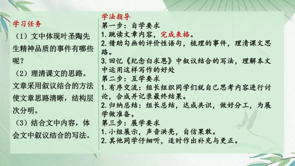 2023-2024学年统编版语文七年级下册第14课《叶圣陶先生二三事》课件（29张ppt）
