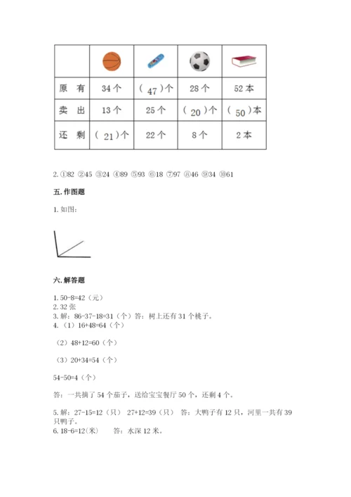 人教版二年级上册数学期中测试卷【精选题】.docx