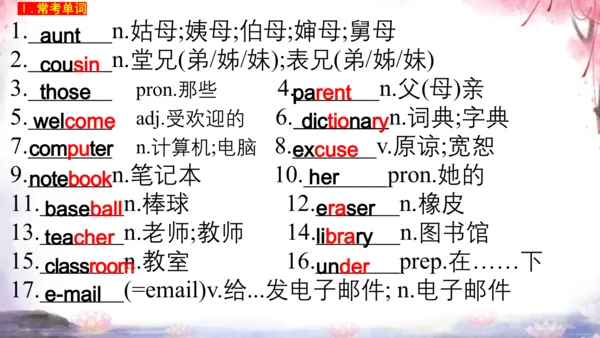 【期中复习】人教新目标7年级上英语Starter1-Unit5 教材知识复习课件+内嵌音频