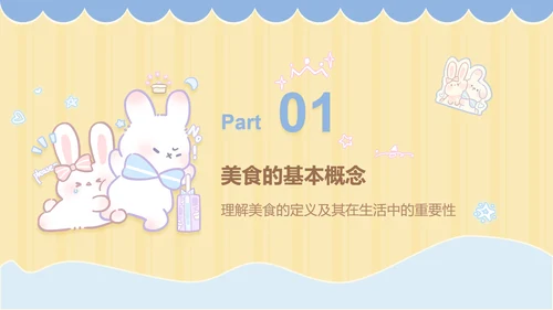 兔崽子黄色卡通风美食攻略
