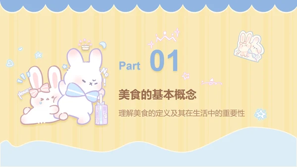 兔崽子黄色卡通风美食攻略