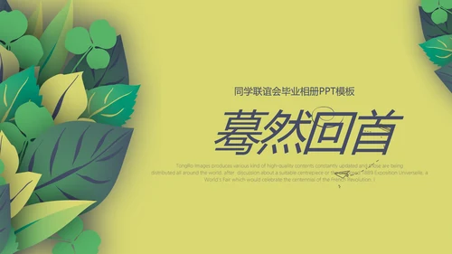 致青春毕业纪念册同学会动态PPT模板