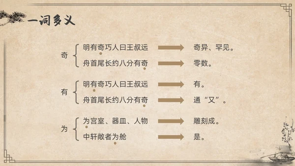 复古简约水墨风八年级语文下册核舟记PPT课件