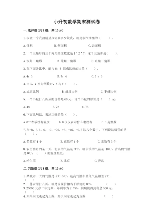 小升初数学期末测试卷（综合卷）.docx