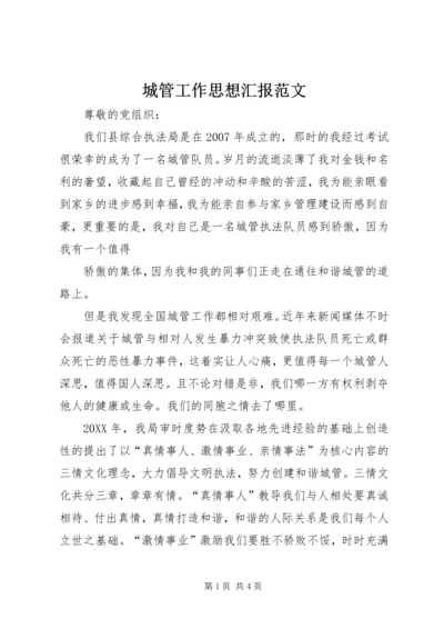 城管工作思想汇报范文.docx