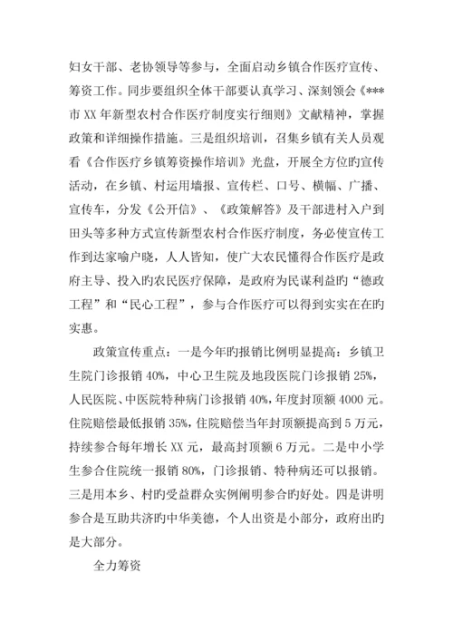 年我市新型农村合作医疗制度工作计划.docx