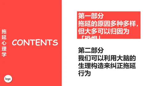 拖延心理学通用PPT模板