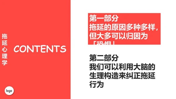 拖延心理学通用PPT模板