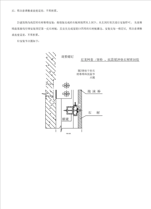 背栓连接干挂石材幕墙施工工法