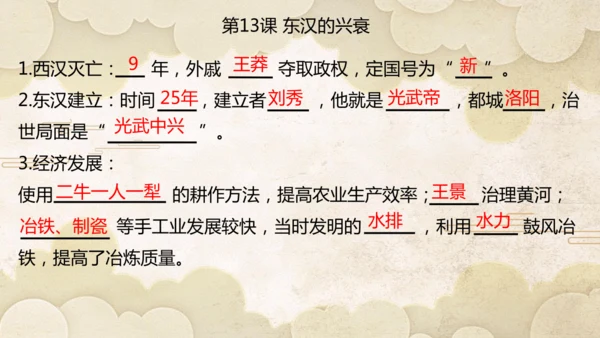 第三单元 秦汉时期：统一多民族封建国家的建立和巩固  单元复习课件（27张PPT）