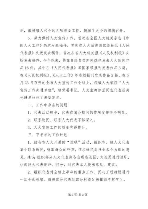 人大办半年工作总结及下年工作计划.docx