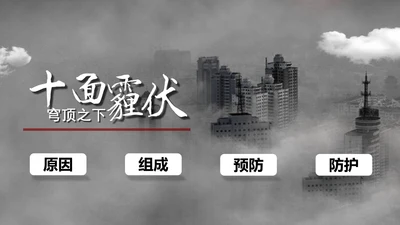 预防雾霾低碳生活科普宣传PPT课件