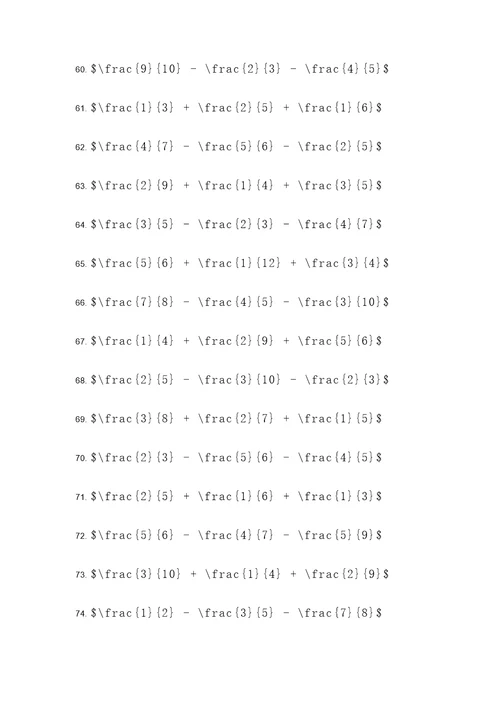 分式的加减混合运算计算题