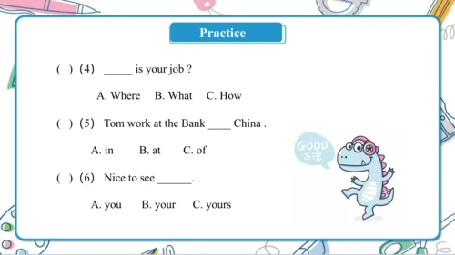 Unit 4 Where do you work ? Lesson 19- Lesson 20 课件