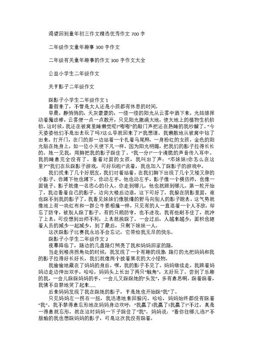 公益小学生二年级作文