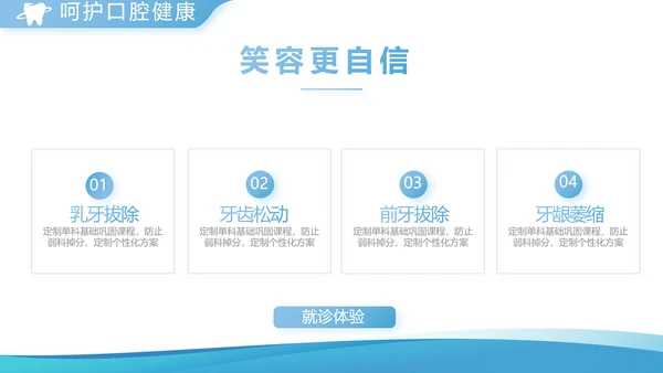蓝色简约牙科宣传介绍工作总结汇报动态PPT