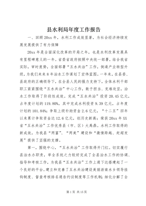 县水利局年度工作报告 (2).docx