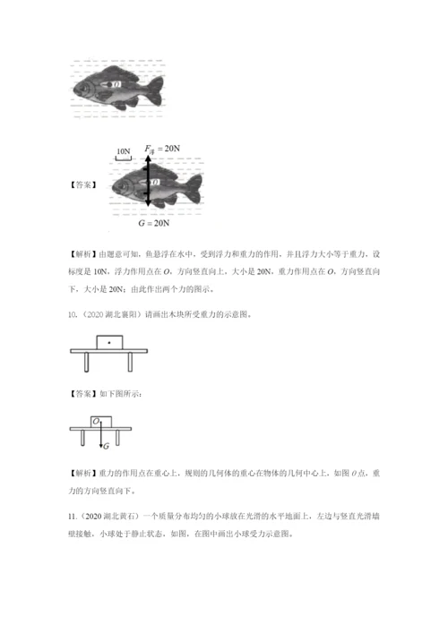 （备战2021）中考物理作图题必考10种类型学考练 专题05 力的示意图的作图题（含解析）.docx