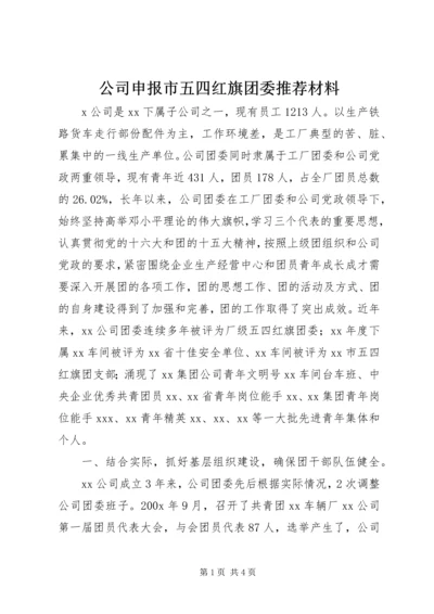 公司申报市五四红旗团委推荐材料.docx