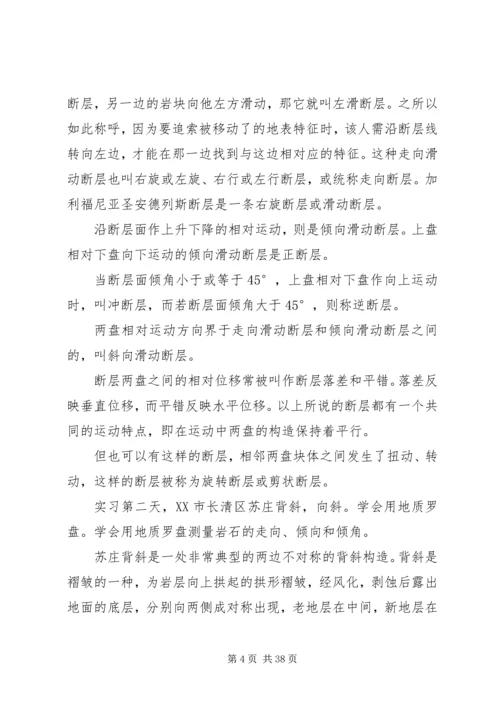 济南馒头山地质实习报告_1.docx