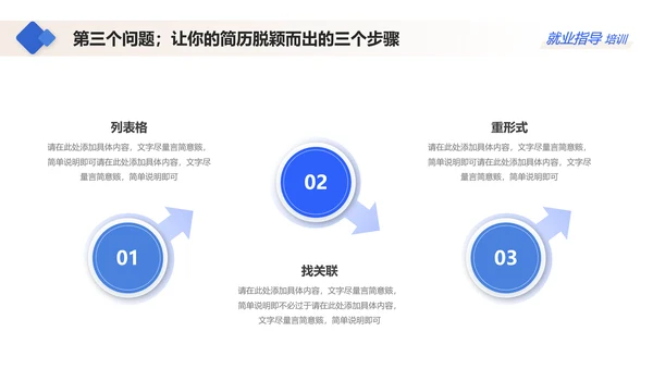 蓝色大学生就业指导指南通用PPT模板