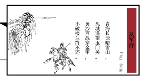 古代线装风格学生诗词读本通用PPT模板
