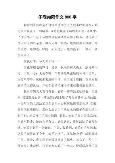 冬暖如阳作文800字.docx