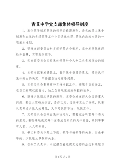 青艾中学党支部集体领导制度.docx