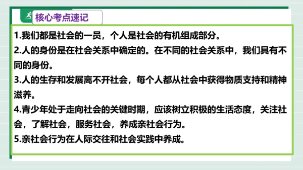 八上道法第一单元走进社会生活复习课件2024 