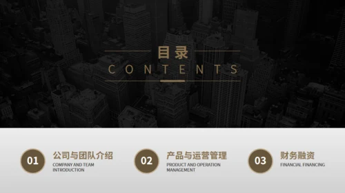 黑金欧美风商业计划书通用PPT模板