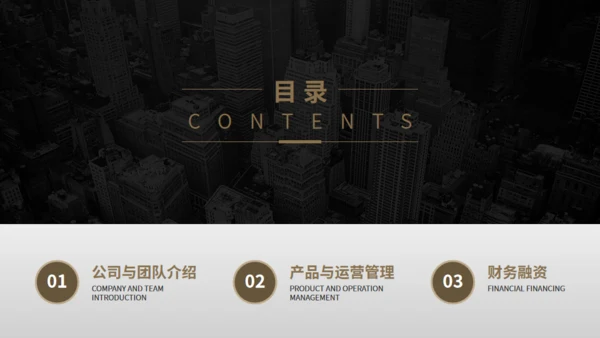 黑金欧美风商业计划书通用PPT模板
