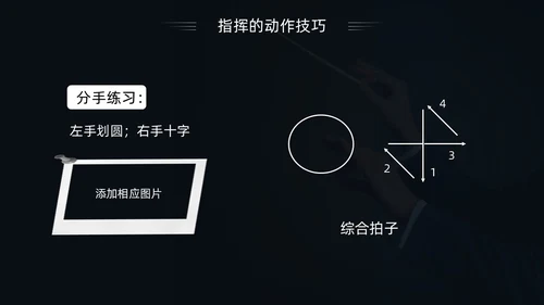 简约黑白怎样指挥唱歌PPT模板宣传PPT动态PPT