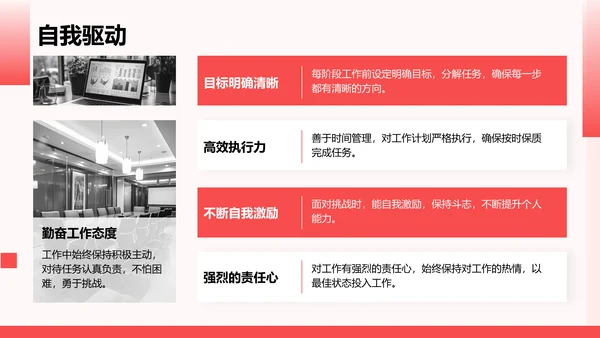 红色3D风岗位竞聘自我介绍PPT模板