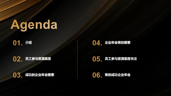 黑金奢华时尚企业年会策划PPT