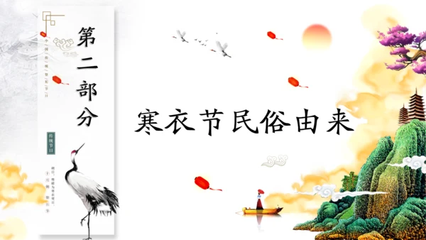 中国风寒衣节仙气飘飘通用PPT模板