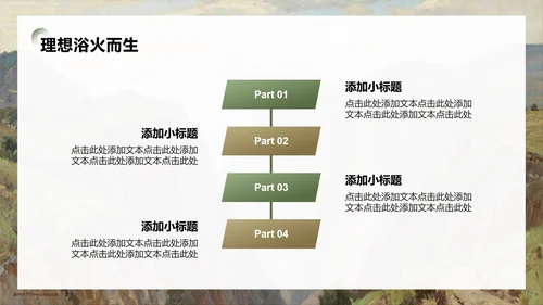绿色写实插画风弘扬长征精神主题班会PPT模板