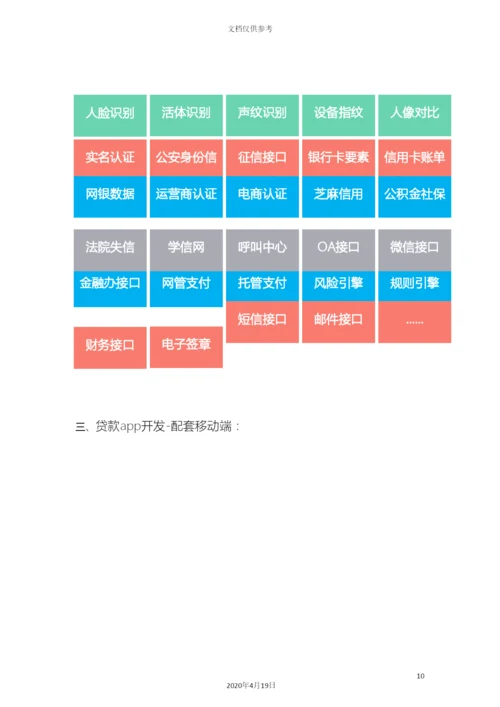 贷款app开发操作手册专业贷款app开发互融云.docx