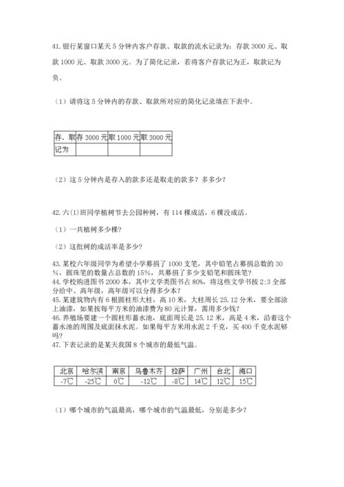 六年级小升初数学应用题50道（名校卷）word版.docx