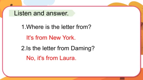 Module 6 Unit 1 You've got a letter from New York.
