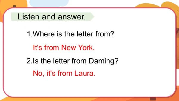 Module 6 Unit 1 You've got a letter from New York.