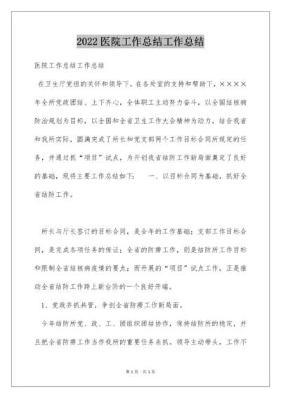 2022医院工作总结工作总结.docx