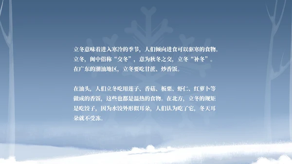 卡通风蓝色立冬节气PPT模板